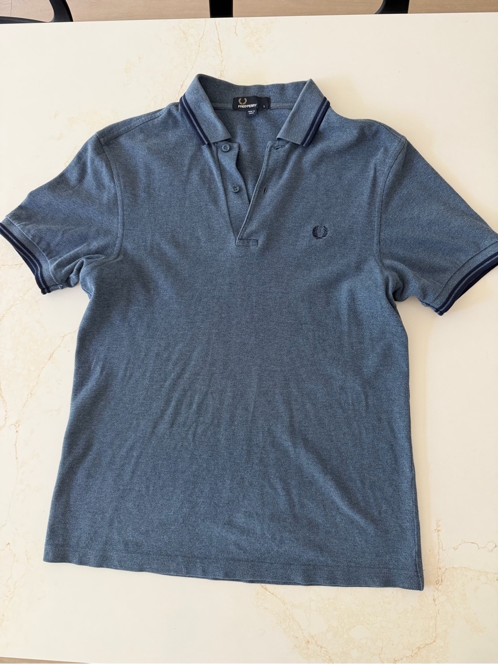 Fred Perry blue Polo with Contrast Tipping